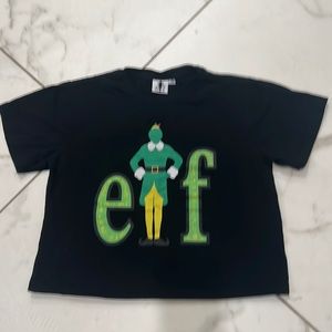 Women’s Size Small Christmas “Elf” Crop Tee perfect to wear anytime year around!